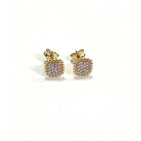 PENDIENTES ORO BICOLOR PIEDRA                                         