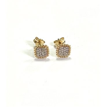 PENDIENTES ORO BICOLOR PIEDRA                                         