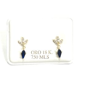 PENDIENTES ORO AMARILLO PIEDRA                                        