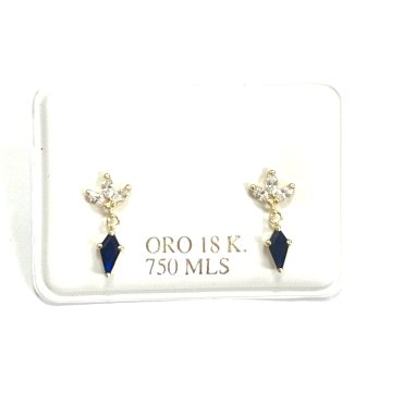 PENDIENTES ORO AMARILLO PIEDRA                                        