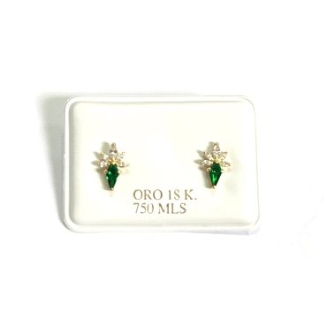 PENDIENTES ORO AMARILLO PIEDRA                                        