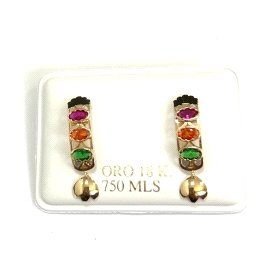 PENDIENTES ORO AMARILLO PIEDRA                                        