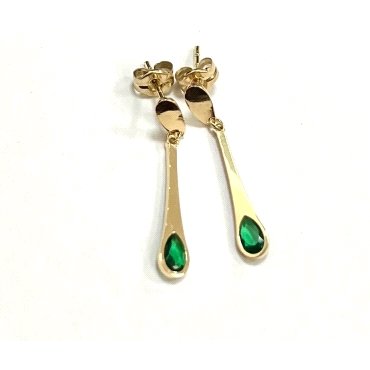 PENDIENTES ORO AMARILLO PIEDRA                                        