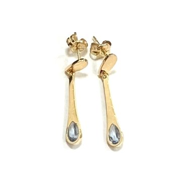 PENDIENTES ORO AMARILLO PIEDRA                                        
