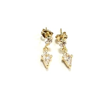 PENDIENTES ORO AMARILLO PIEDRA                                        