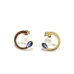 PENDIENTES ARO ORO AMARILLO PIEDRA                                    