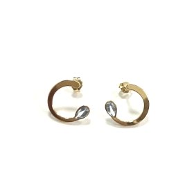 PENDIENTES ARO ORO AMARILLO PIEDRA                                    