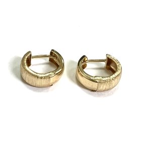 PENDIENTES ARO ORO AMARILLO GRABADA                                   
