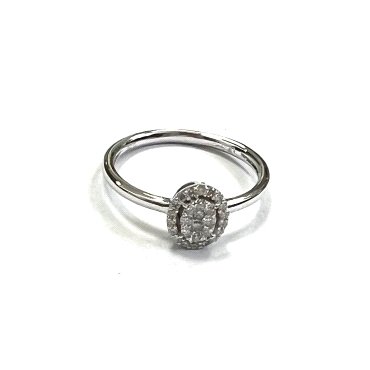 SORTIJA ORO BLANCO BRILLANTES                                         