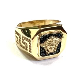 SELLO CABALLERO ORO AMARILLO PIEDRA                                   