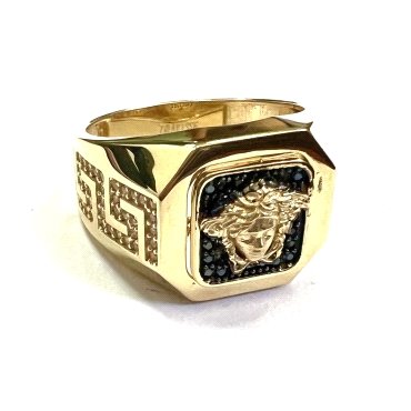 SELLO CABALLERO ORO AMARILLO PIEDRA                                   