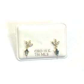 PENDIENTES ORO AMARILLO PIEDRA                                        
