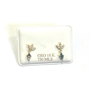 PENDIENTES ORO AMARILLO PIEDRA                                        