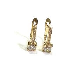 PENDIENTES ORO AMARILLO PIEDRA                                        
