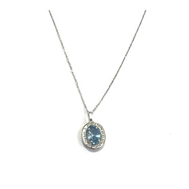 GARGANTILLA ORO BLANCO PIEDRA                                         
