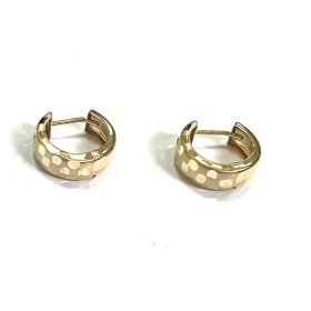 PENDIENTES ARO ORO AMARILLO GRABADA                                   