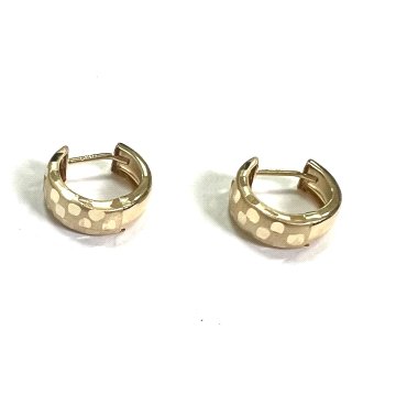 PENDIENTES ARO ORO AMARILLO GRABADA                                   