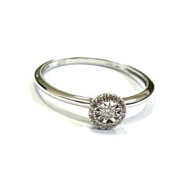 SORTIJA ORO BLANCO BRILLANTES                                         
