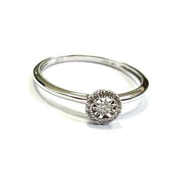 SORTIJA ORO BLANCO BRILLANTES                                         