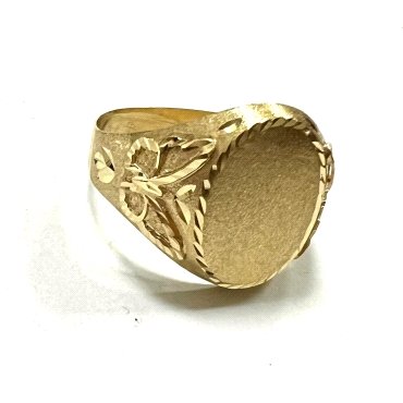 SELLO CABALLERO ORO AMARILLO SEMI HUECO                               