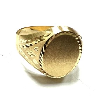 SELLO CABALLERO ORO AMARILLO SEMI HUECO                               