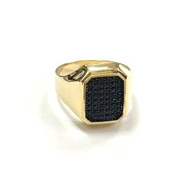 SELLO CABALLERO ORO AMARILLO PIEDRA                                   