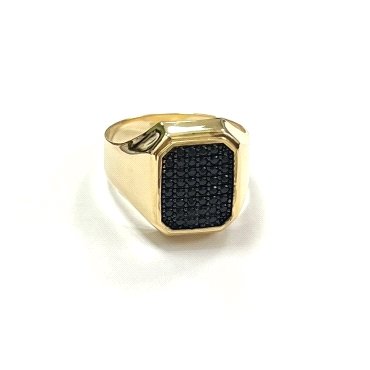 SELLO CABALLERO ORO AMARILLO PIEDRA                                   