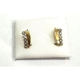 PENDIENTES ORO BICOLOR PIEDRA                                         