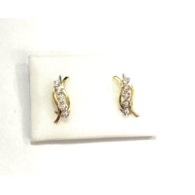 PENDIENTES ORO BICOLOR PIEDRA                                         