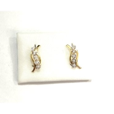 PENDIENTES ORO BICOLOR PIEDRA                                         