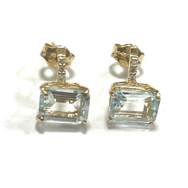 PENDIENTES ORO AMARILLO BRILLANTES                                    