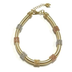 PULSERA SRA. ORO TRICOLOR                                             