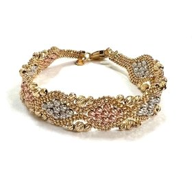 PULSERA SRA. ORO TRICOLOR                                             
