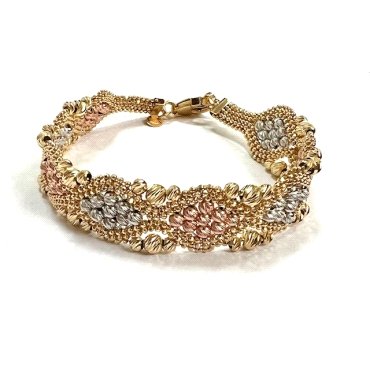 PULSERA SRA. ORO TRICOLOR                                             