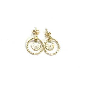 PENDIENTES ARO ORO AMARILLO PIEDRA                                    