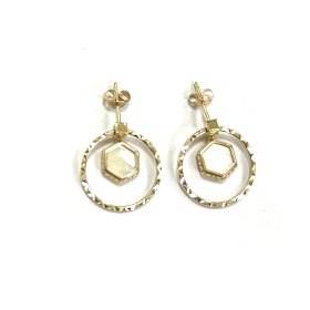 PENDIENTES ARO ORO AMARILLO PIEDRA                                    
