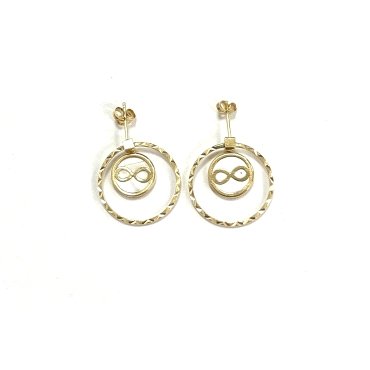 PENDIENTES ARO ORO AMARILLO PIEDRA                                    