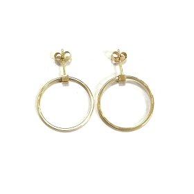 PENDIENTES ARO ORO AMARILLO LISA                                      