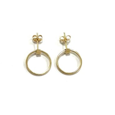 PENDIENTES ARO ORO AMARILLO LISA                                      