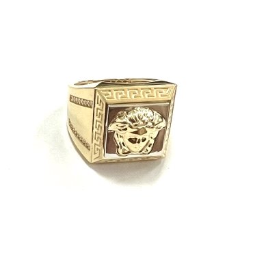 SELLO CABALLERO ORO BICOLOR PIEDRA                                    