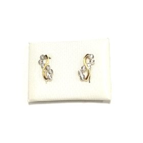 PENDIENTES ORO BICOLOR PIEDRA                                         