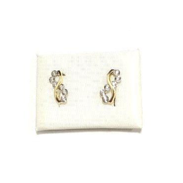 PENDIENTES ORO BICOLOR PIEDRA                                         