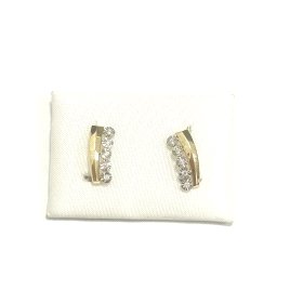 PENDIENTES ORO BICOLOR PIEDRA                                         