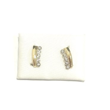 PENDIENTES ORO BICOLOR PIEDRA                                         