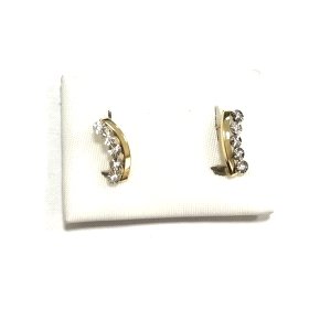 PENDIENTES ORO BICOLOR PIEDRA                                         