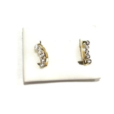PENDIENTES ORO BICOLOR PIEDRA                                         