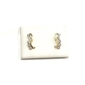 PENDIENTES ORO BICOLOR PIEDRA                                         
