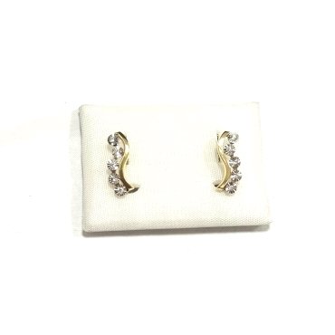 PENDIENTES ORO BICOLOR PIEDRA                                         