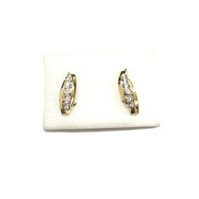 PENDIENTES ORO BICOLOR PIEDRA                                         