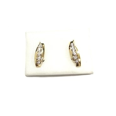 PENDIENTES ORO BICOLOR PIEDRA                                         